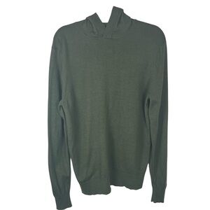 Best made company men’s olive green merino wool hooded sweater large